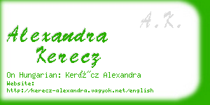 alexandra kerecz business card